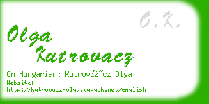 olga kutrovacz business card